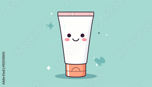 Cute Cartoon Sunscreen Lotion Tube Character