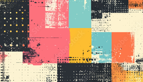 Abstract Colorful Grunge Pattern Design