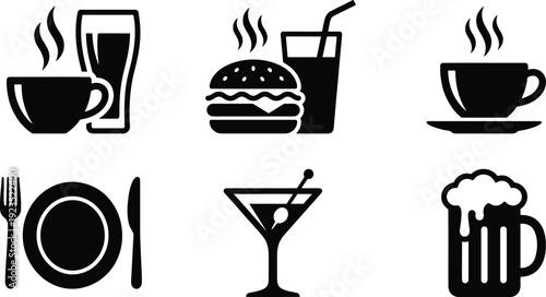 Food and beverage icons
