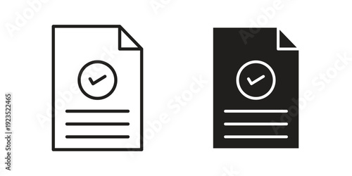 Accept document icon illustration isolated on White background, Vector icon Eps10.