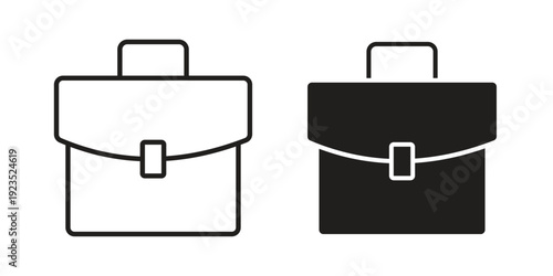Briefcase icon illustration isolated on White background, Vector icon Eps10.