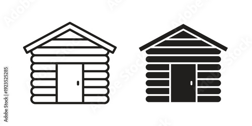 Cabin icon illustration isolated on White background, Vector icon Eps10.