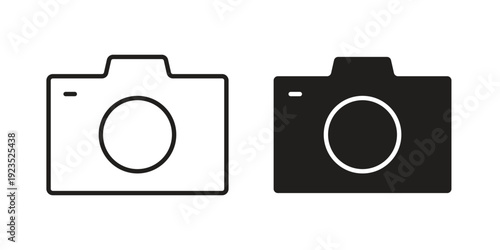 Camera icon illustration isolated on White background, Vector icon Eps10.