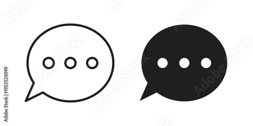 Chat icon illustration isolated on White background, Vector icon Eps10.