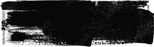 Grunge Paint stripe . Vector brush Stroke . Distressed banner . Black isolated paintbrush collection . Modern Textured shape . Dry border in Black . Vector streak. Hand drawn underline, highlighter.