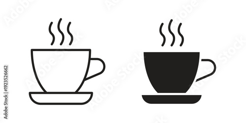 Coffee icon illustration isolated on White background, Vector icon Eps10.
