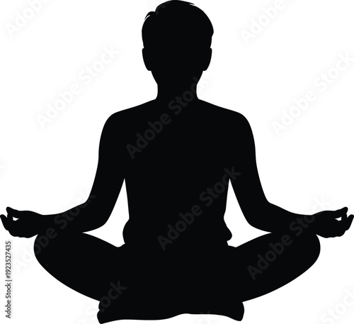 Peaceful Meditation and Yoga Silhouette