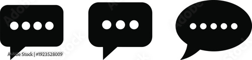 Message Bubbles Communication Silhouette Icons