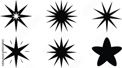 Collection of Starburst and Star Vector Shapes