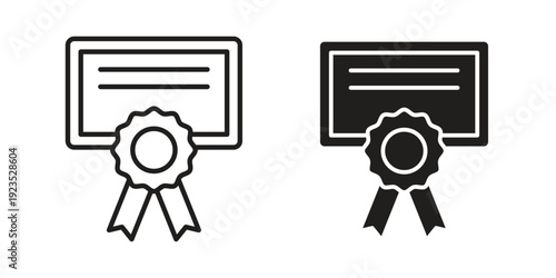Diploma icon illustration isolated on White background, Vector icon Eps10.