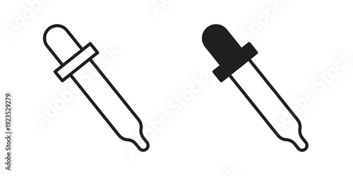 Dropper icon illustration isolated on White background, Vector icon Eps10.