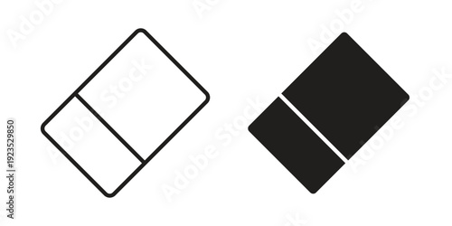 Eraser icon illustration isolated on White background, Vector icon Eps10.