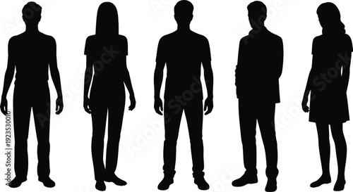 Diverse Group Silhouette Collection