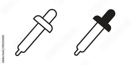 Eye dropper icon illustration isolated on White background, Vector icon Eps10.