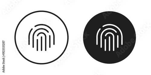 Fingerprint icon illustration isolated on White background, Vector icon Eps10.
