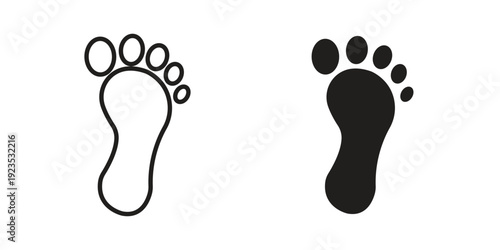 Foot icon illustration isolated on White background, Vector icon Eps10.