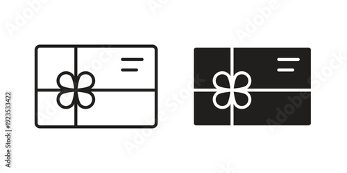 Gift card icon illustration isolated on White background, Vector icon Eps10.