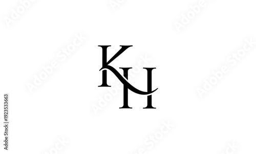KH initial letters logo or KH monogram