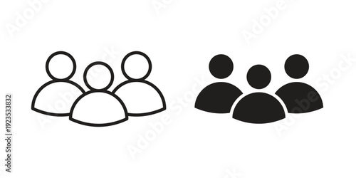 Group icon illustration isolated on White background, Vector icon Eps10.