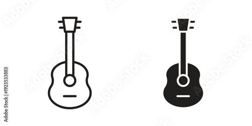 Guitar icon illustration isolated on White background, Vector icon Eps10.