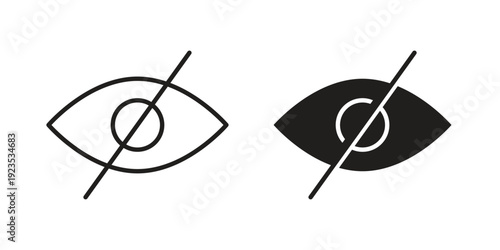 Hide icon illustration isolated on White background, Vector icon Eps10.