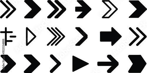 Minimalist Directional Arrow Icon Set
