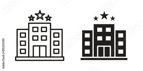 hotel icon illustration isolated on White background, Vector icon Eps10.