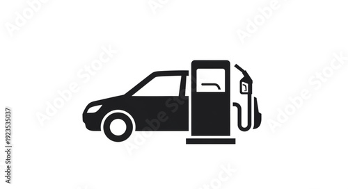 Car Refueling at Gas Station.