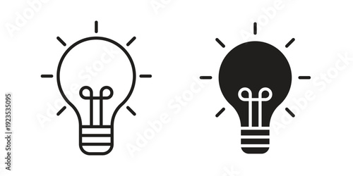 idea icon illustration isolated on White background, Vector icon Eps10.