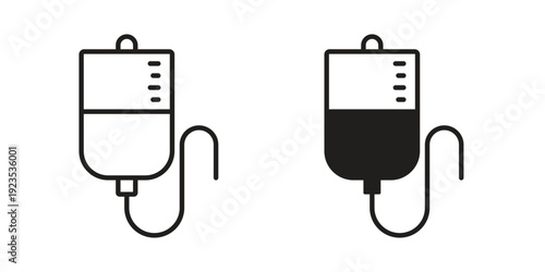 IV bag icon illustration isolated on White background, Vector icon Eps10.