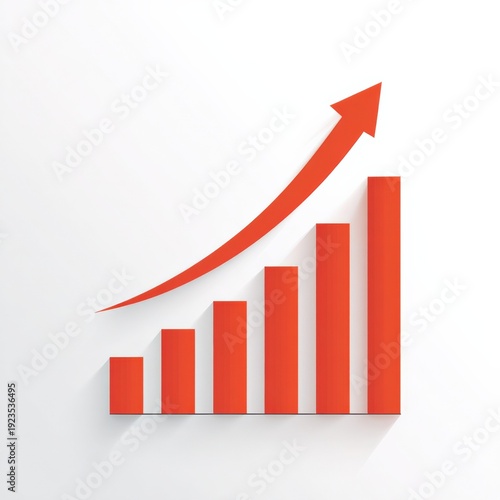 Red arrow and bar graph symbolizing positive business growth Free Download Red arrow and bar graph symbolizing positive business growth - GFXLoad
