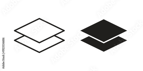 Layers icon illustration isolated on White background, Vector icon Eps10.