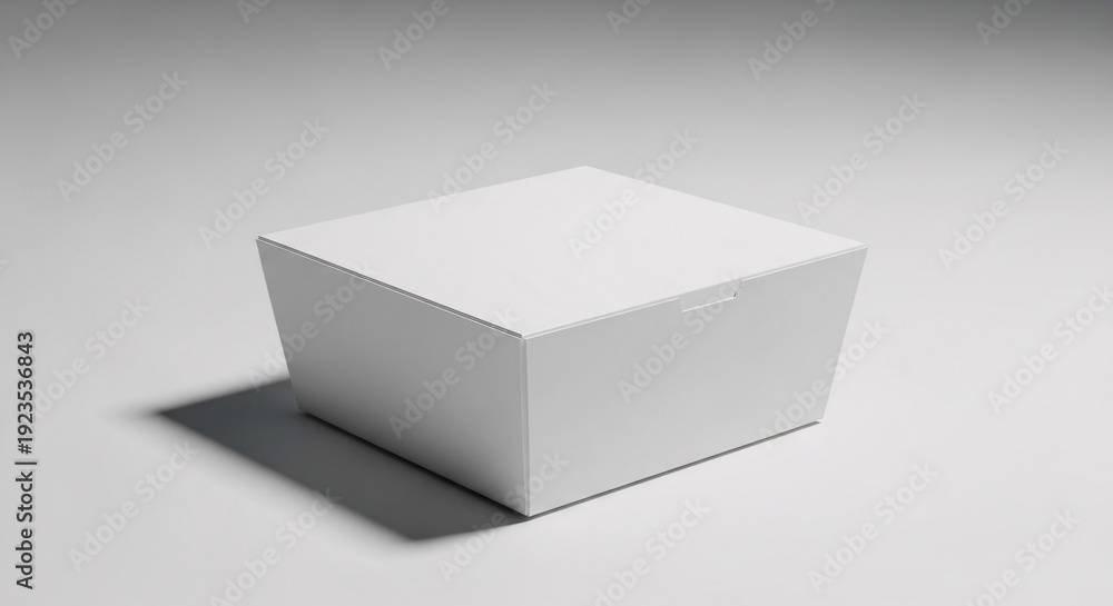 Fototapeta premium White product box mockup isolated on neutral background