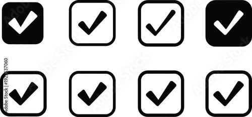 Versatile Checkmark Selection Box Icons