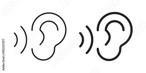 Listening icon illustration isolated on White background, Vector icon Eps10.