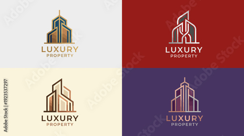 An exquisite logo design for luxury properties, featuring minimalist lines and forms that evoke sophistication, prestige, and high-end living for exclusive real estate ventures.