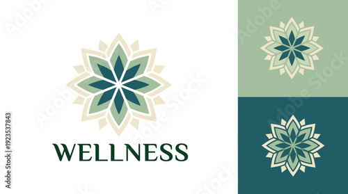 This logo embodies serenity with a floral design, integrating natural elements for a wellness theme, perfectly suited for health and spa-related businesses.