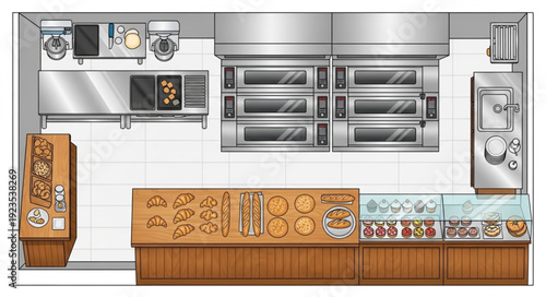 Bakery Display Showcasing Freshly Baked Goods and Culinary Delights.