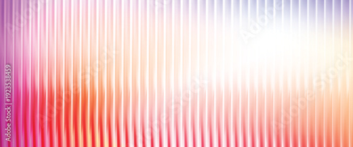 Abstract glass ripple background, Grainy background glowing blurred color flow banner poster cover design, noise texture. Refracted Glass Gradient Effect. Ribbed glass morphism texture