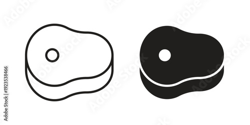 Meat icon illustration isolated on White background, Vector icon Eps10.