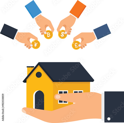 Business people job recruitment hiring banner career opportunity employment search flat design corporate team human resources open positions staff wanted group standing green flag