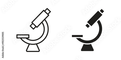 Microscope icon illustration isolated on White background, Vector icon Eps10.
