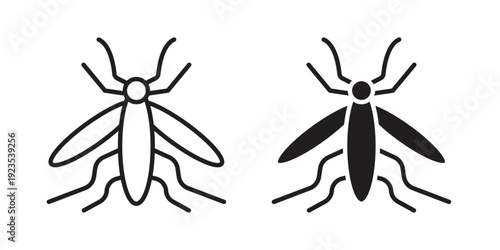 Mosquito icon illustration isolated on White background, Vector icon Eps10.
