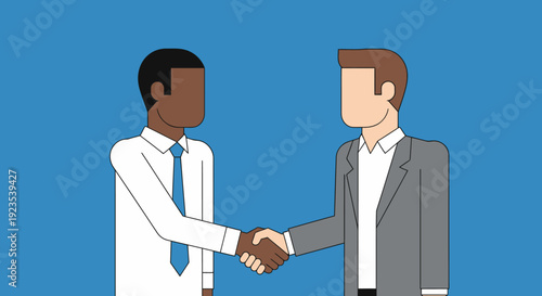 Businessmen Shaking Hands Diversity and Partnership.