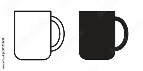Mug icon illustration isolated on White background, Vector icon Eps10.