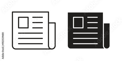 News icon illustration isolated on White background, Vector icon Eps10.