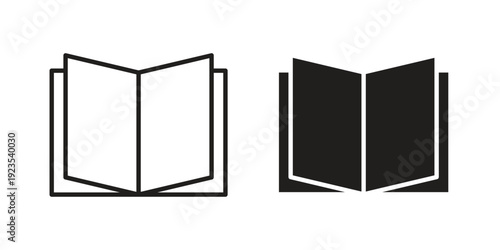 open book icon illustration isolated on White background, Vector icon Eps10.