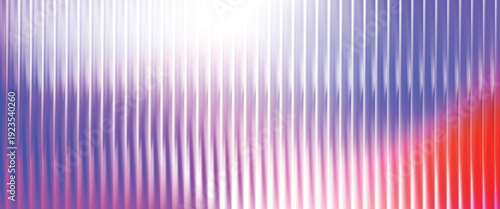 Abstract glass ripple background, Grainy background glowing blurred color flow banner poster cover design, noise texture. Refracted Glass Gradient Effect. Ribbed glass morphism texture