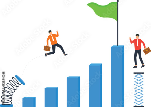 Question mark businessman seeking answers strategic thinking problem solving attracting data magnet power inquiry process conceptual design information search