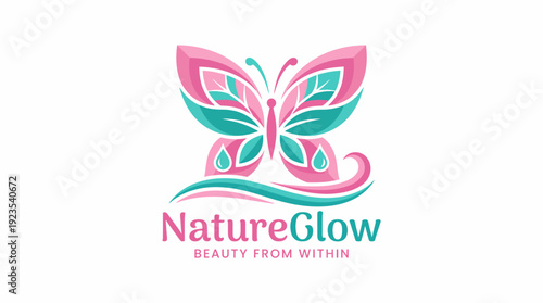 This logo portrays a butterfly with floral details, symbolizing beauty, transformation, and growth, ideal for brands focusing on inner beauty or wellness.
